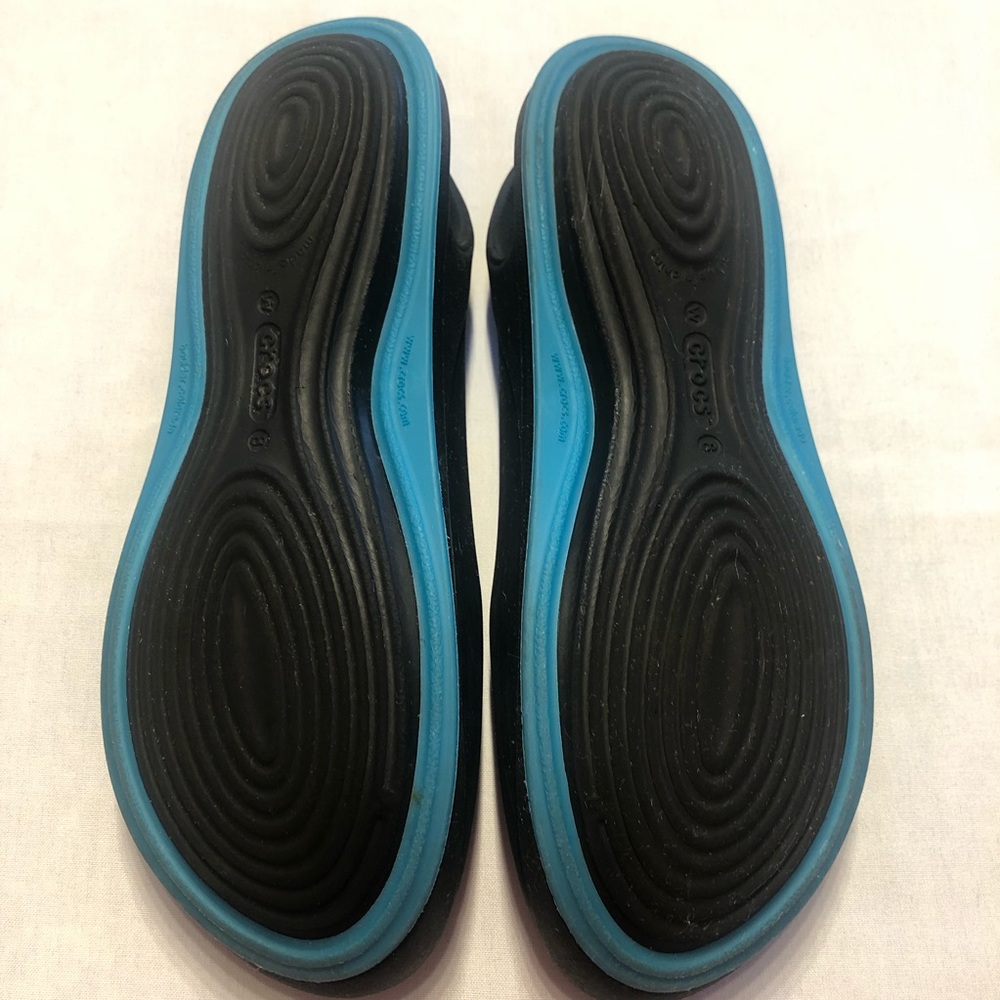 Crocs Teal and Black Sling-Back Flat - Picture 6 of 6